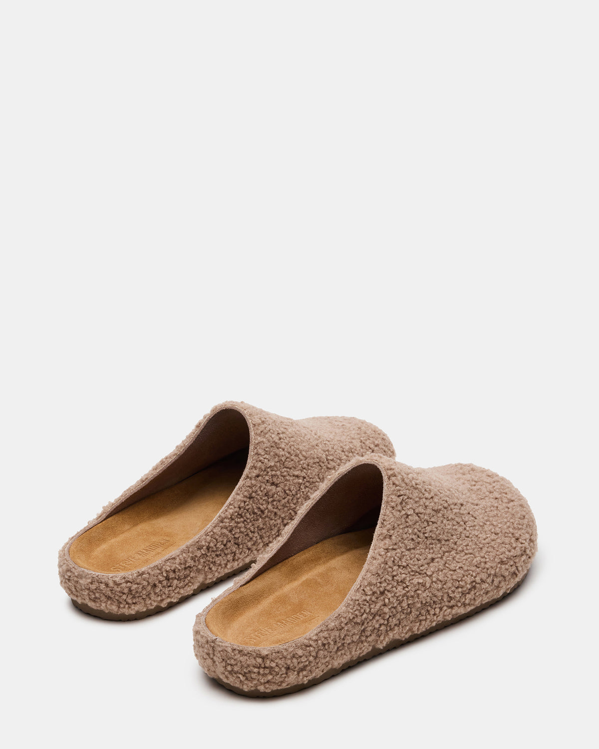 Steve Madden WENDELIN Taupe Faux Shearling Footbed Slip-On Men's Casual Clog