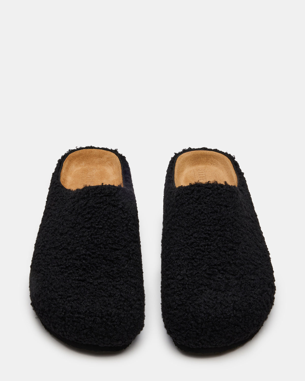 Steve Madden WENDELIN Black Faux Shearling Footbed Slip-On Men's Casual Clog