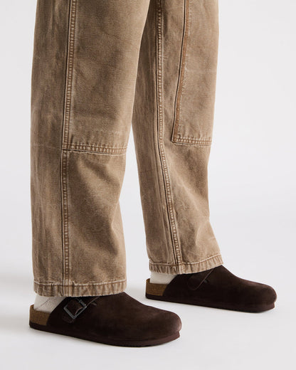 Steve Madden WILDERR Chocolate Brown Suede Slip-On Men's Casual Clog