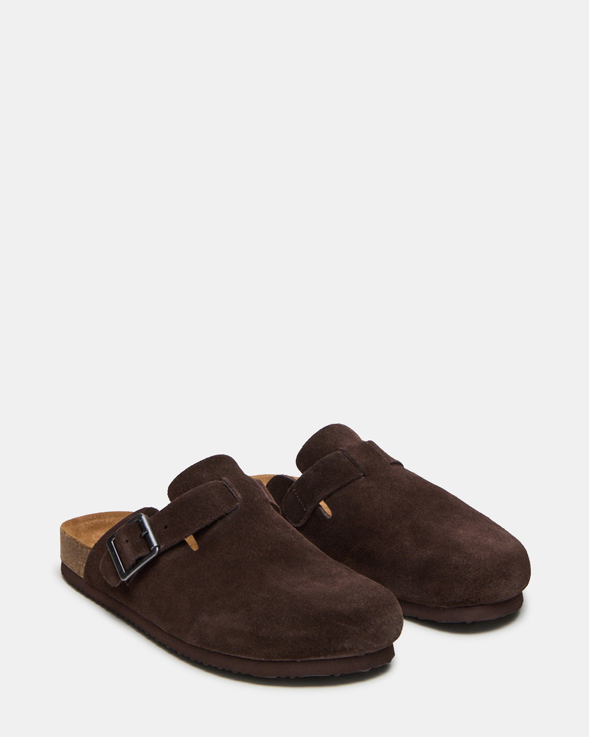 Steve Madden WILDERR Chocolate Brown Suede Slip-On Men's Casual Clog