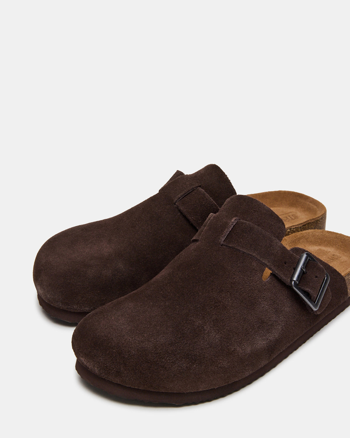 Steve Madden WILDERR Chocolate Brown Suede Slip-On Men's Casual Clog