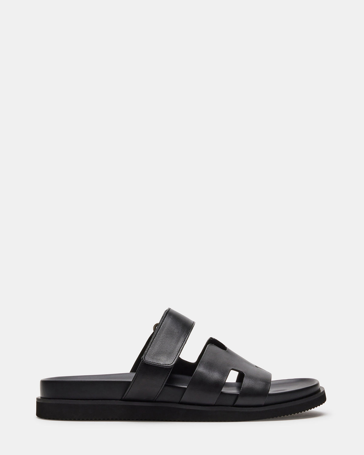 Steve Madden MAIVEN Black Leather Men's Fisherman Sandal