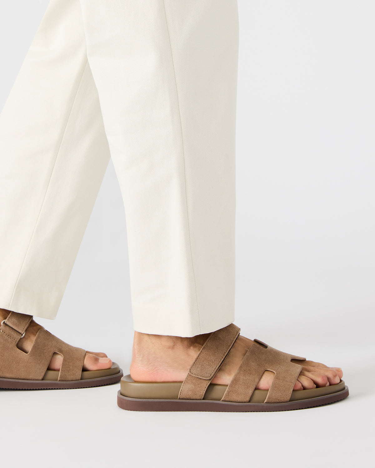Steve Madden MAIVEN Taupe Suede Men's Fisherman Sandal