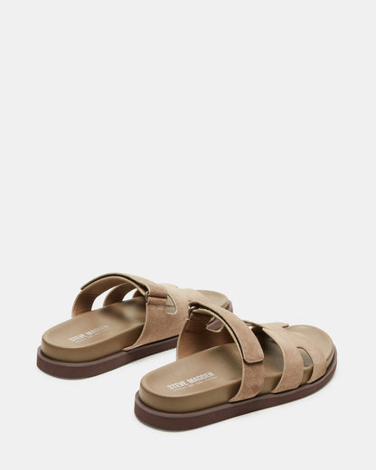 Steve Madden MAIVEN Taupe Suede Men's Fisherman Sandal