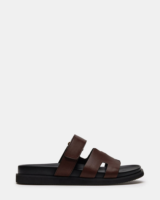 Steve Madden MAIVEN Brown Leather Men's Fisherman Sandal