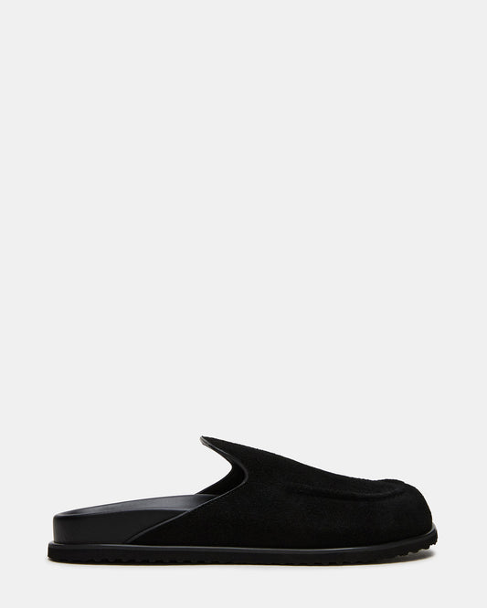 Steve Madden LUCIO Black Suede Slip-On Men's Casual Clog