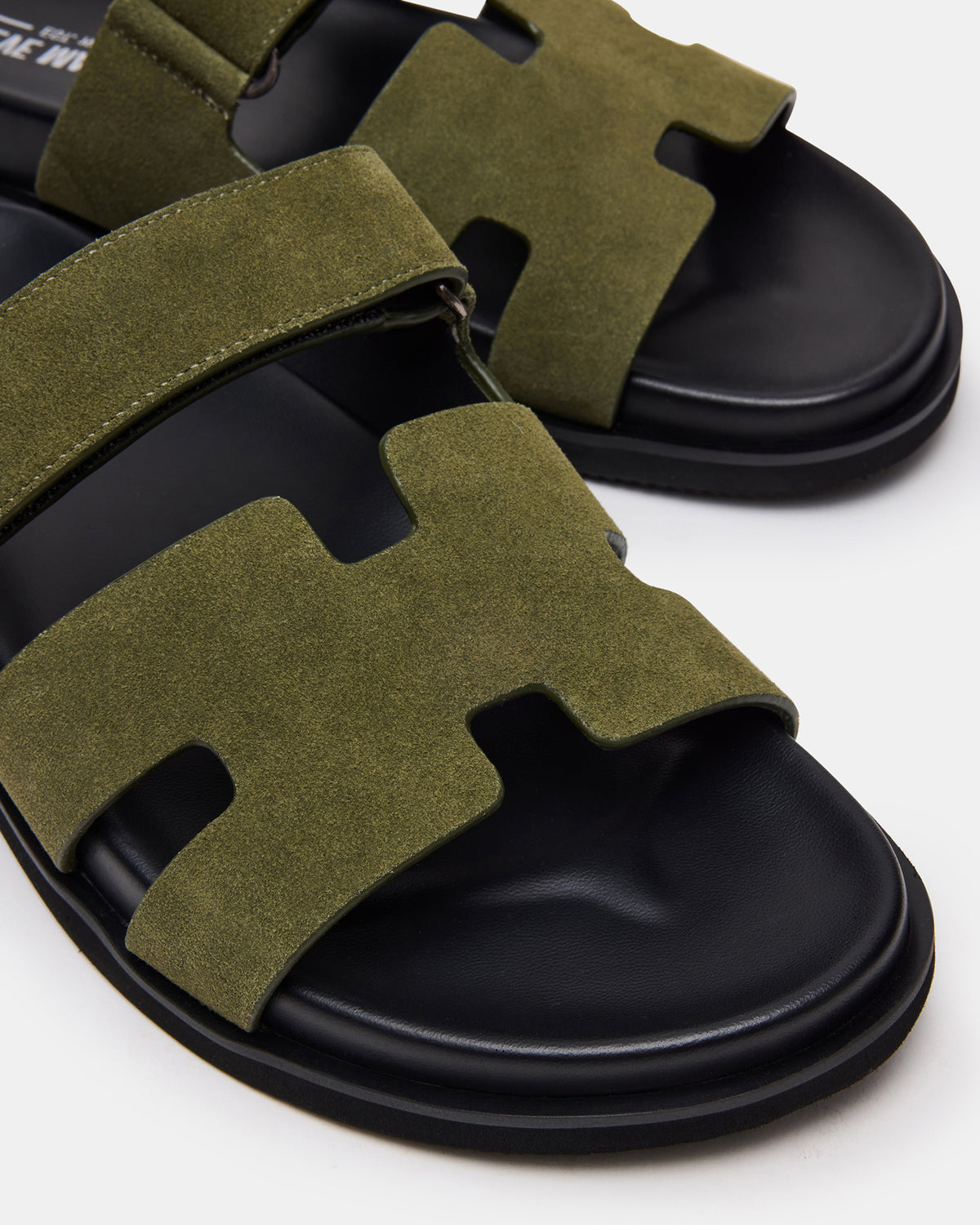 Steve Madden MAIVEN Green Suede Fisherman Men's Sandal
