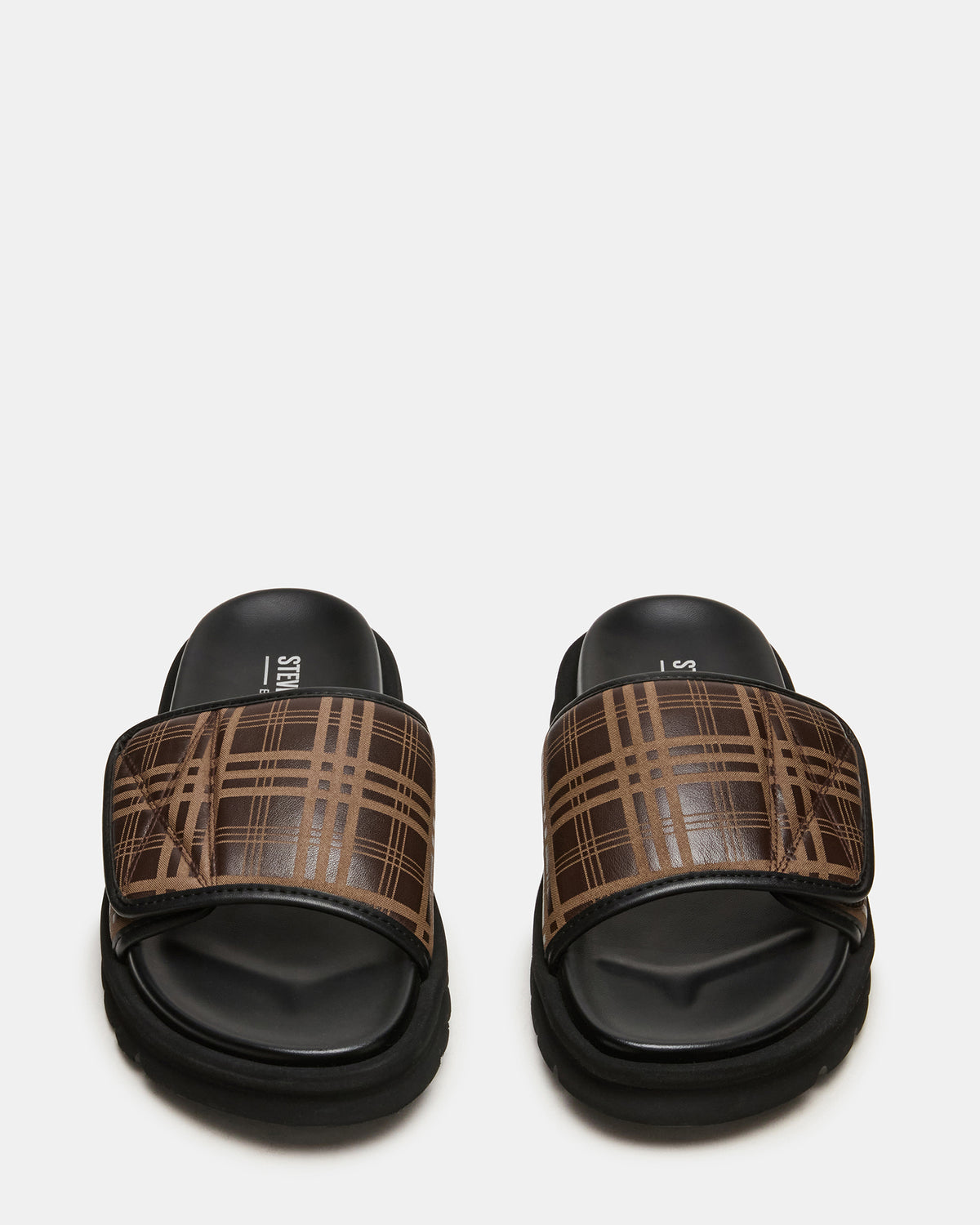 Steve Madden REESE Brown Slide Footbed Rounded-Toe Men's Sandal