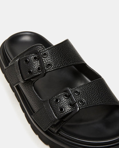 Steve Madden LUXOR Black Slide Footbed Men's Sandal