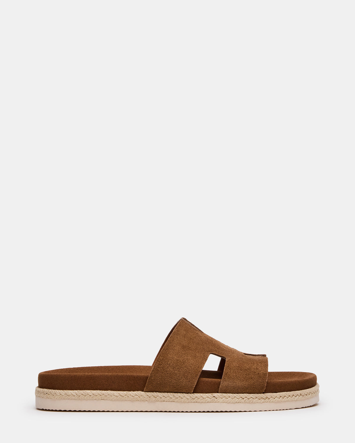 Steve Madden MERRICK Cognac Suede Footbed Slide Men's Sandal