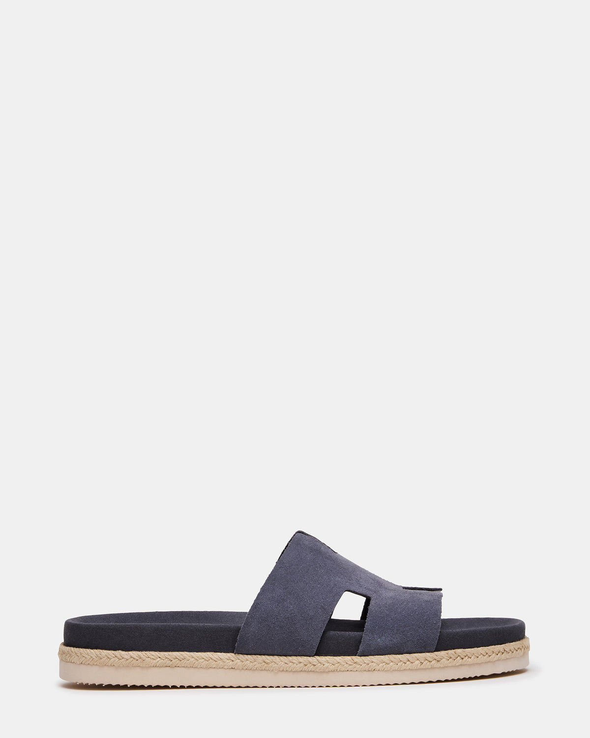 Steve Madden MERRICK Grey Suede Footbed Slide Men's Sandal