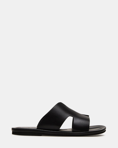 Steve Madden SPLASH Tan Leather Men's Flat Slip-On Sandal