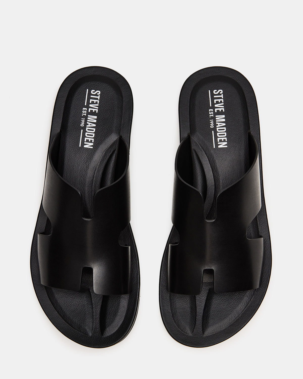 Steve Madden SPLASH Tan Leather Men's Flat Slip-On Sandal