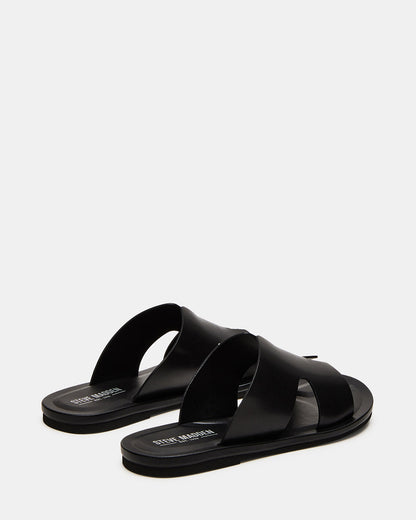 Steve Madden SPLASH Tan Leather Men's Flat Slip-On Sandal