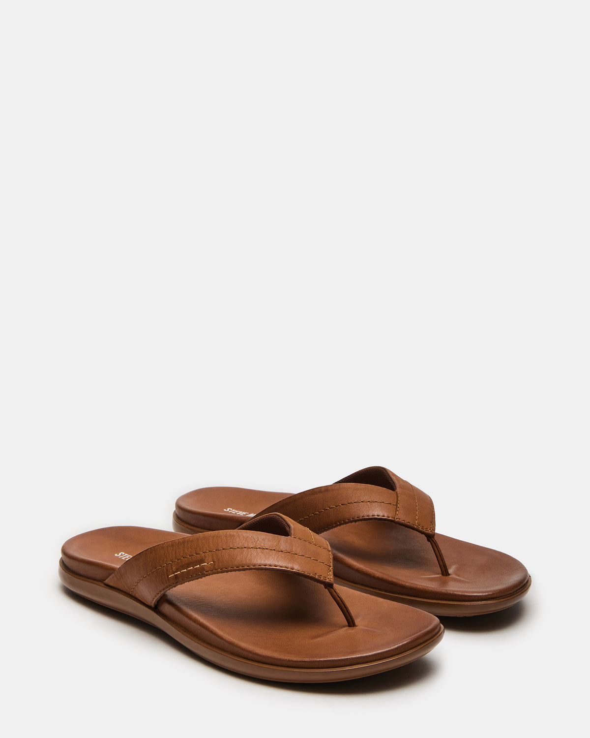 Steve Madden EMMETT Tan Leather Men's Thong Sandal