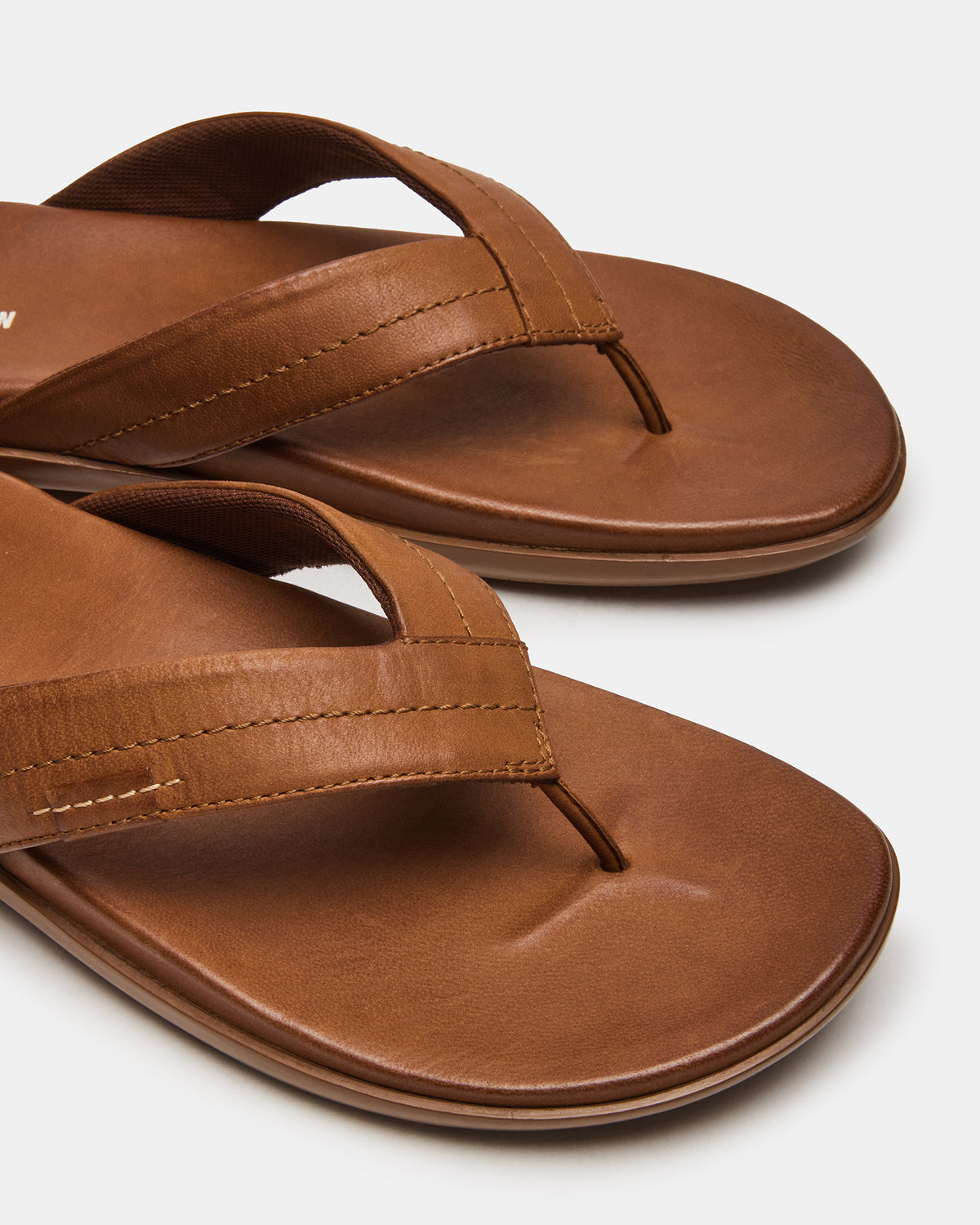 Steve Madden EMMETT Tan Leather Men's Thong Sandal