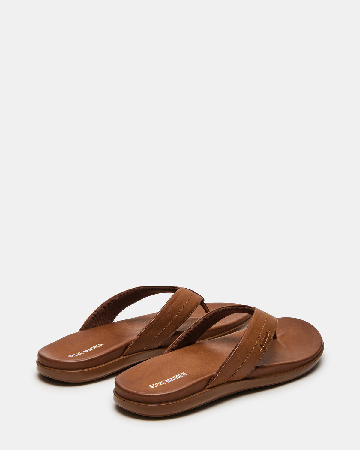 Steve Madden EMMETT Tan Leather Men's Thong Sandal