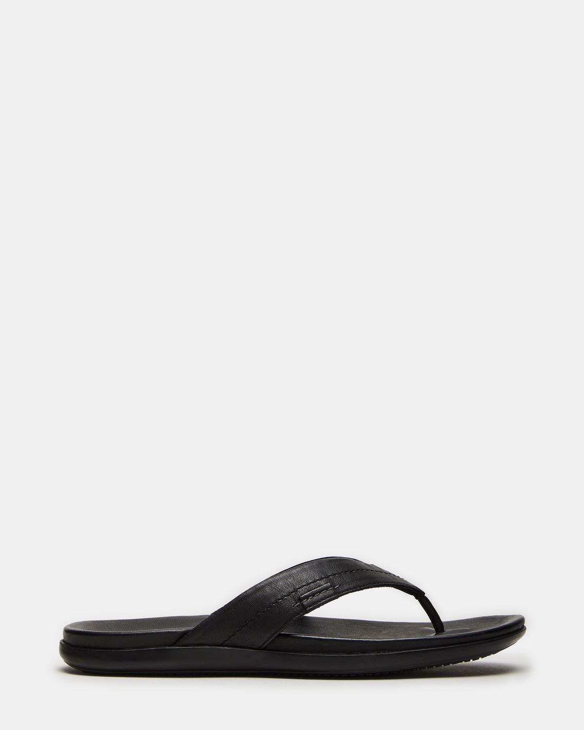 Steve Madden EMMETT Black Leather Men's Thong Sandal