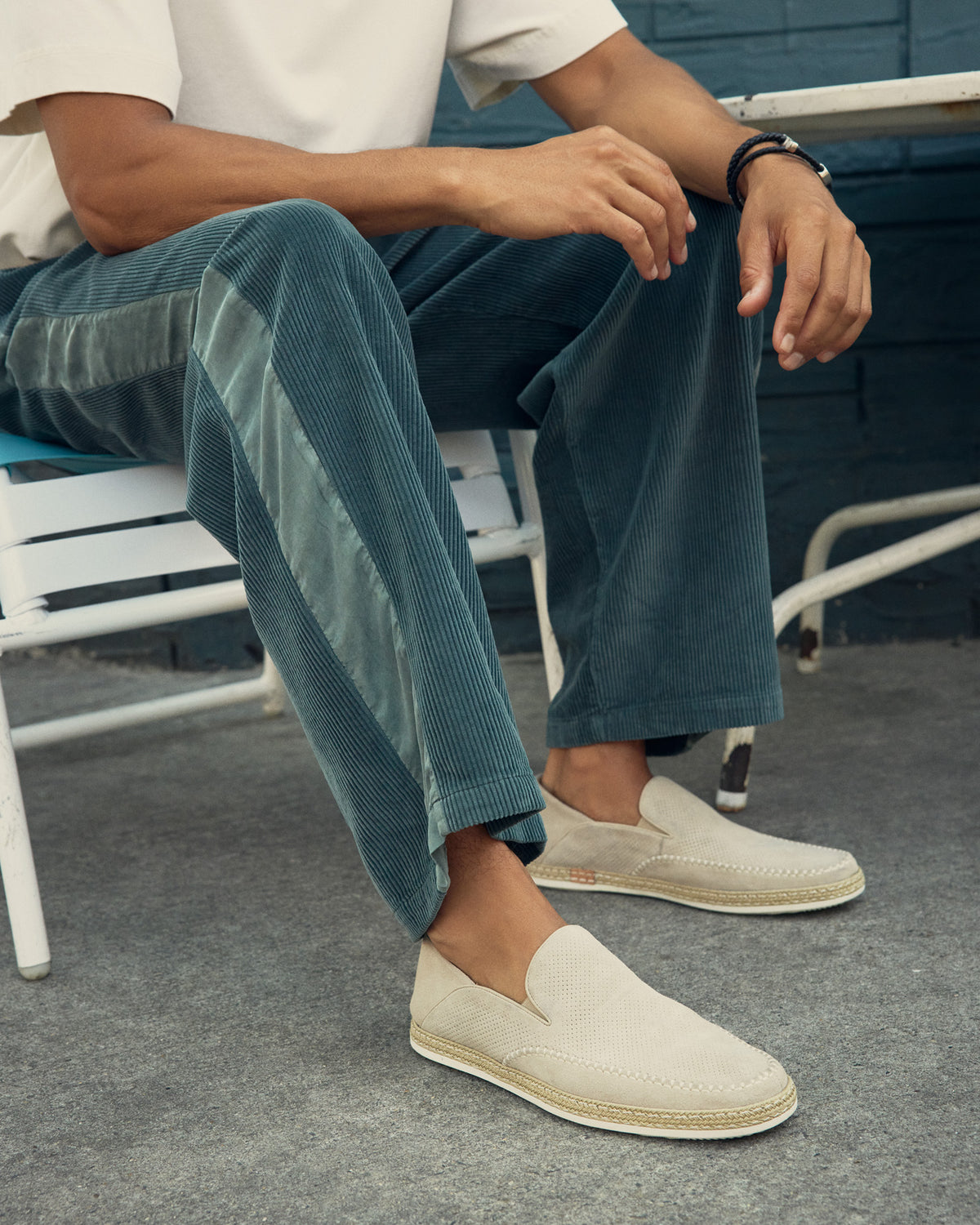 Steve Madden CAYDENN Off-White Slip-On Espadrille Men's Casual Loafer