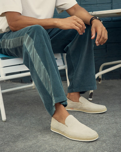 Steve Madden CAYDENN Off-White Slip-On Espadrille Men's Casual Loafer