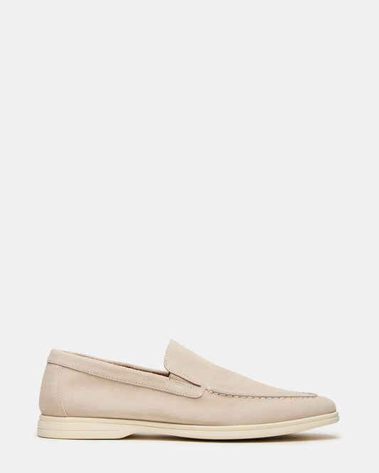 Steve Madden LINUX Beige Suede Slip-On Men's Casual