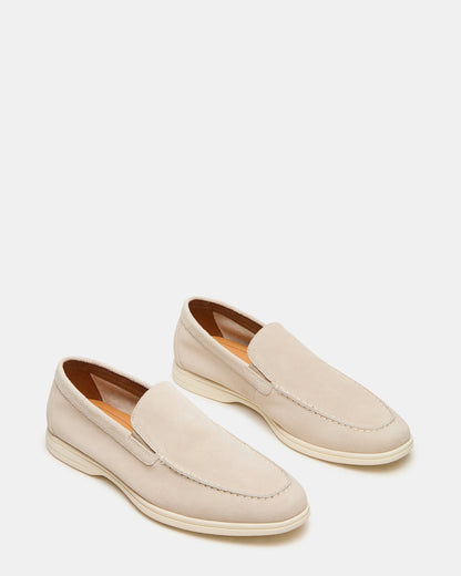 Steve Madden LINUX Beige Suede Slip-On Men's Casual