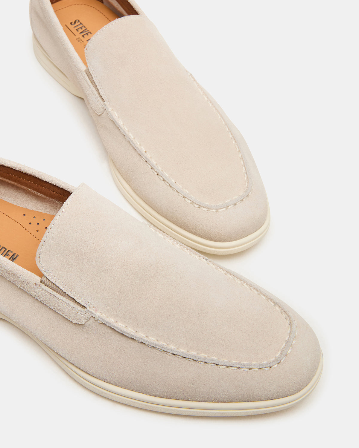 Steve Madden LINUX Beige Suede Slip-On Men's Casual
