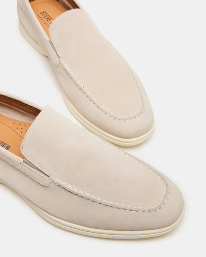 Steve Madden LINUX Beige Suede Slip-On Men's Casual