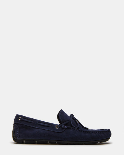 Steve Madden AMALFI Navy Suede Slip-On Men's Casual Loafer
