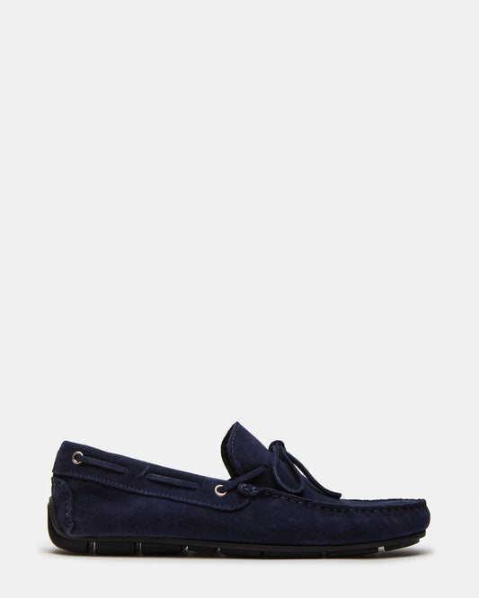 Steve Madden AMALFI Navy Suede Slip-On Men's Casual Loafer