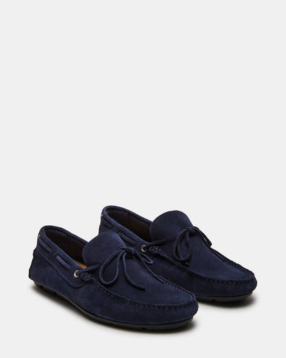 Steve Madden AMALFI Navy Suede Slip-On Men's Casual Loafer