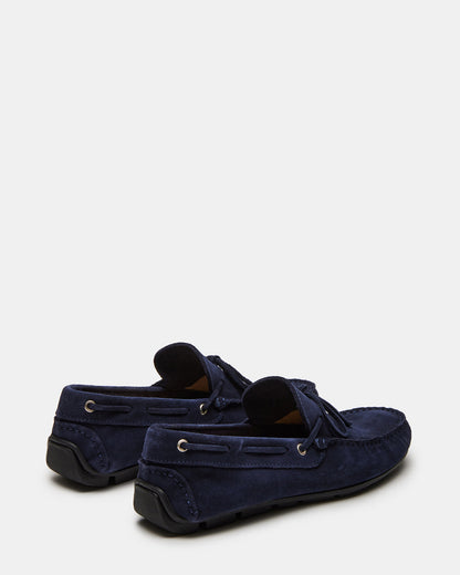 Steve Madden AMALFI Navy Suede Slip-On Men's Casual Loafer