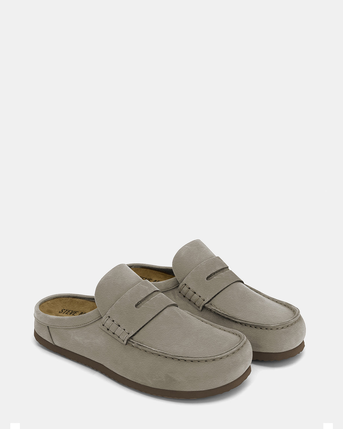 Steve Madden WYATT Taupe Suede Slip-On Clog Men's Casual