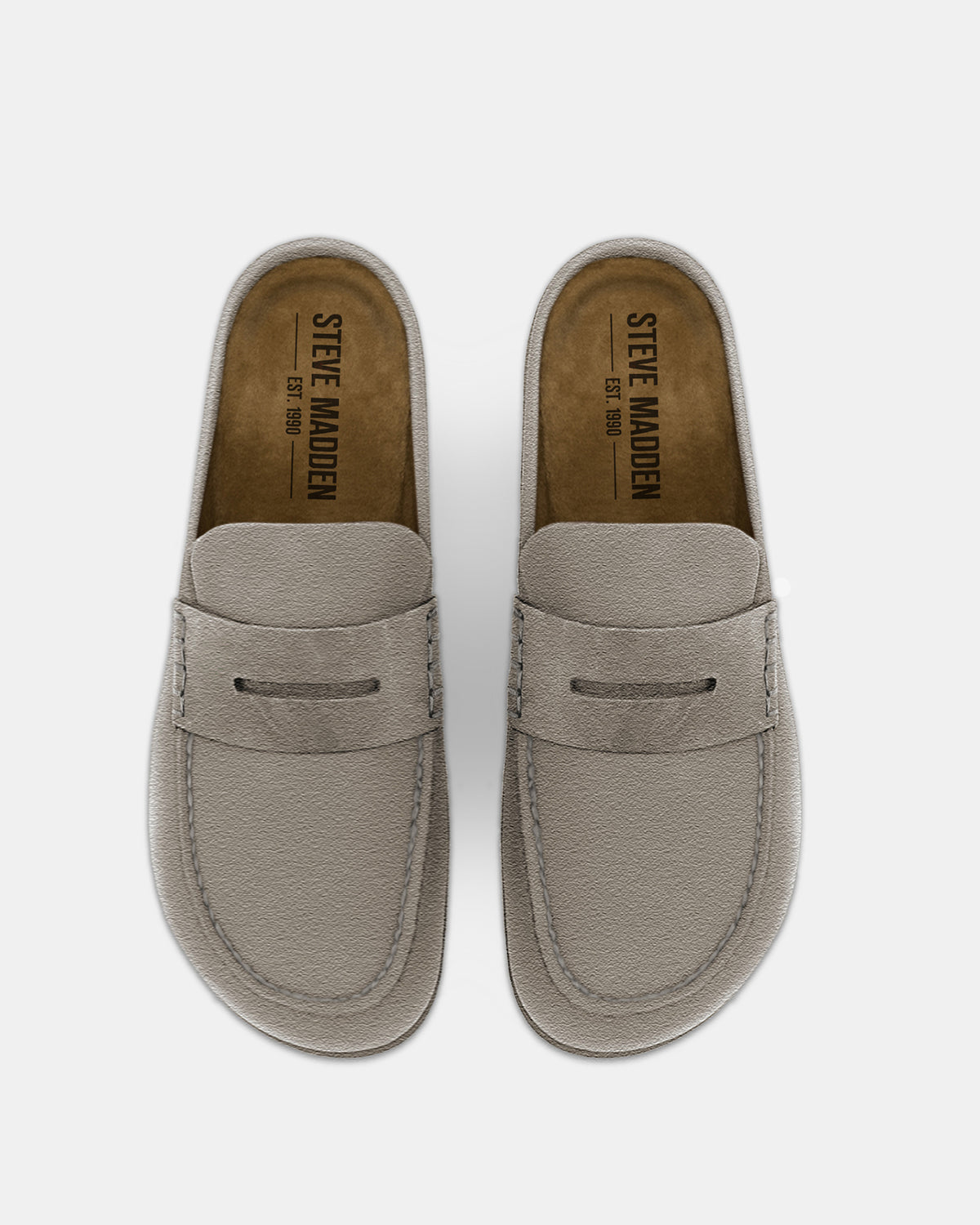 Steve Madden WYATT Taupe Suede Slip-On Clog Men's Casual