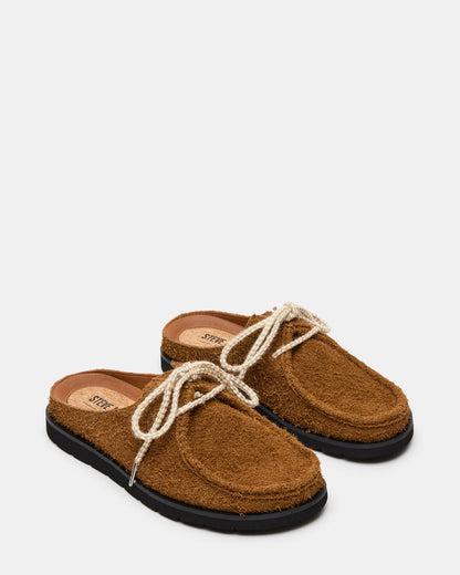 Steve Madden SAILOR Tan Slip-On Laces Footbed Men's Casual Shoe