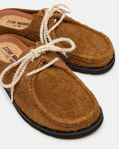 Steve Madden SAILOR Tan Slip-On Laces Footbed Men's Casual Shoe