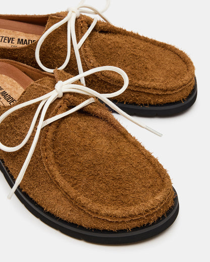Steve Madden SAILOR Tan Slip-On Laces Footbed Men's Casual Shoe