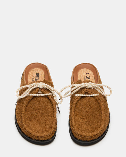 Steve Madden SAILOR Tan Slip-On Laces Footbed Men's Casual Shoe
