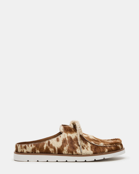 Steve Madden SAILOR Brown White Slip-On Laces Footbed Men's Casual Shoe