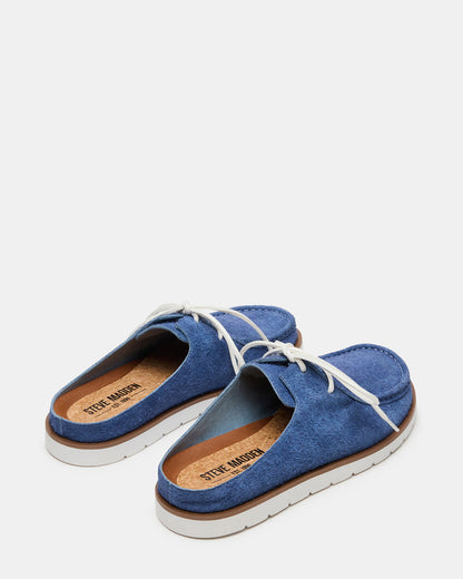 Steve Madden SAILOR Blue Slip-On Laces Footbed Men's Casual Shoe