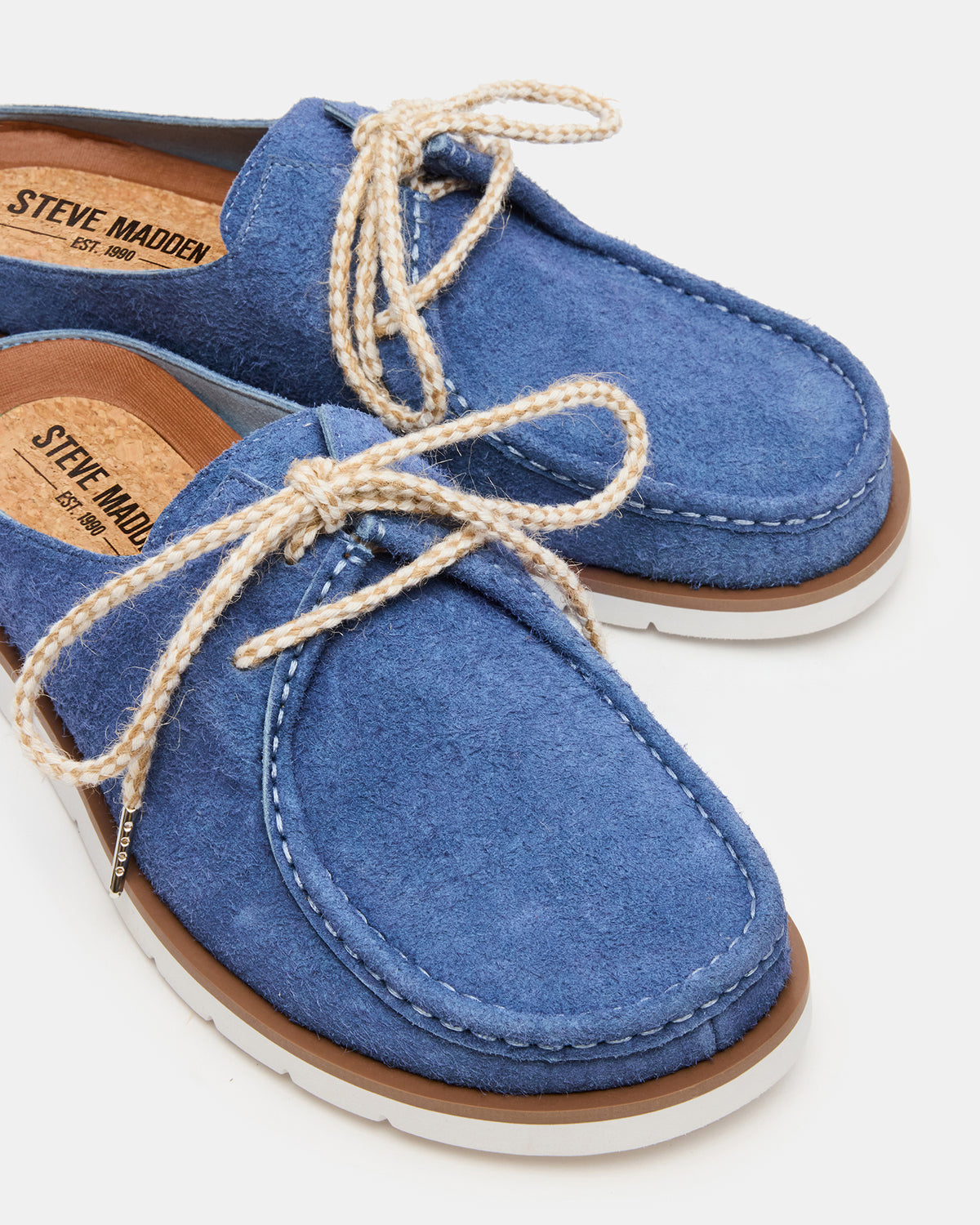 Steve Madden SAILOR Blue Slip-On Laces Footbed Men's Casual Shoe