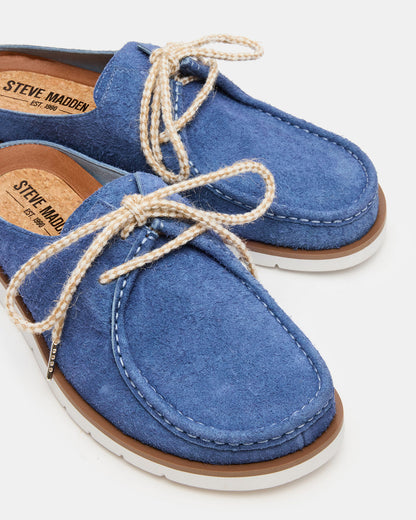Steve Madden SAILOR Blue Slip-On Laces Footbed Men's Casual Shoe