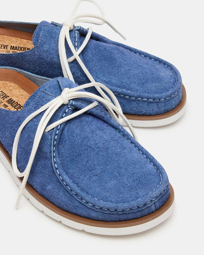 Steve Madden SAILOR Blue Slip-On Laces Footbed Men's Casual Shoe