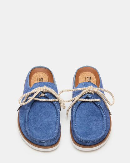 Steve Madden SAILOR Blue Slip-On Laces Footbed Men's Casual Shoe