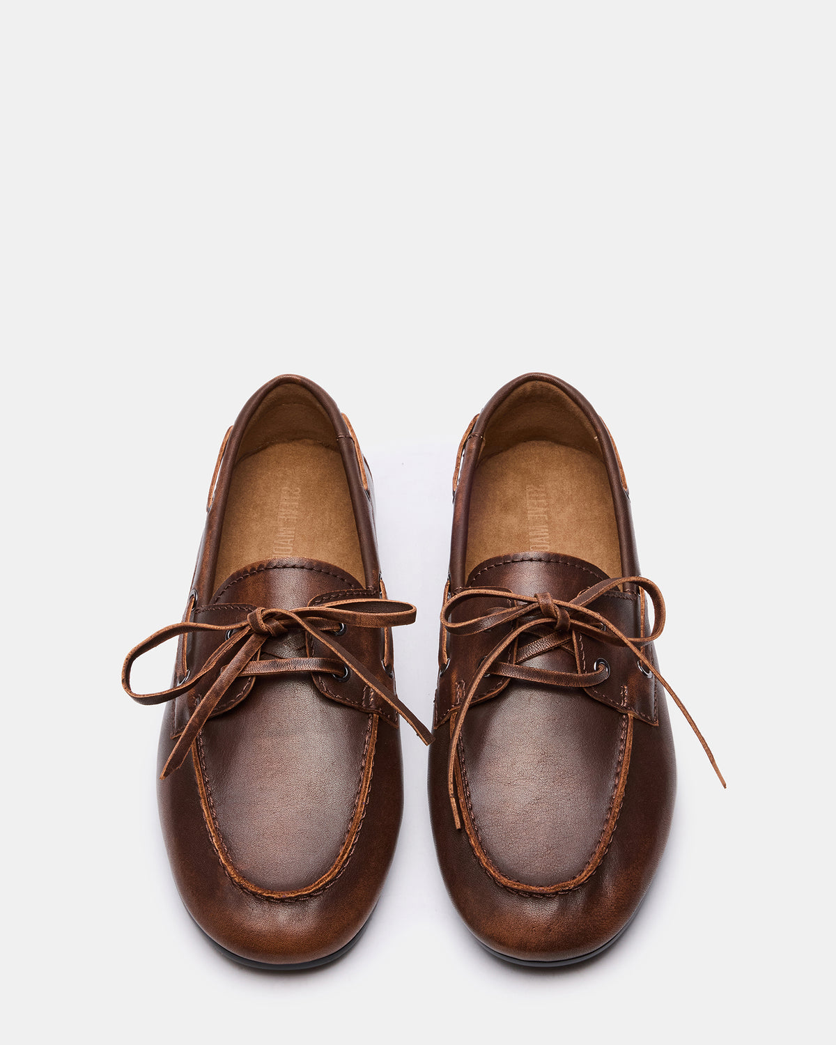 Steve Madden SCOUTT Brown Leather Slip-On Boat Men's Casual Shoe