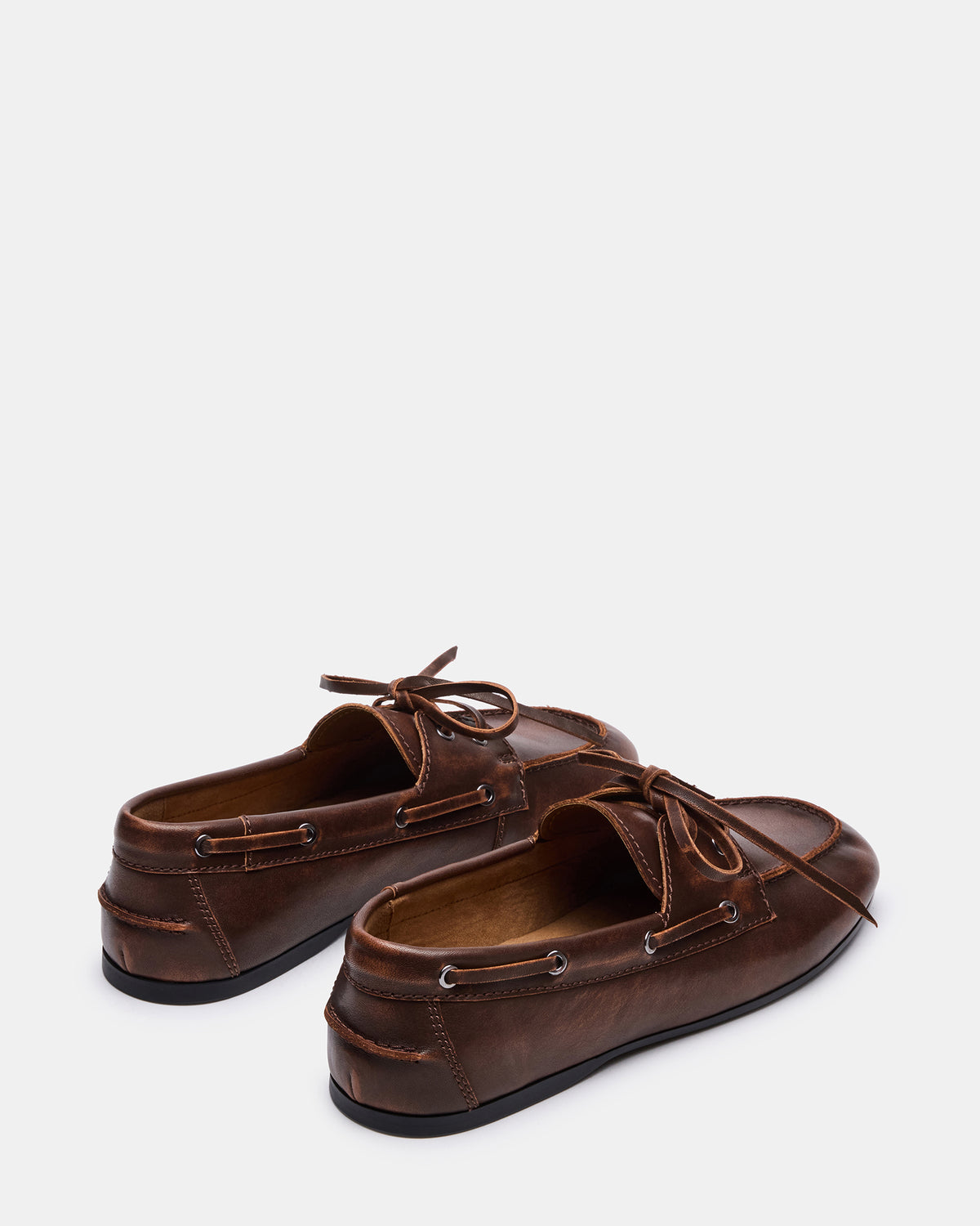 Steve Madden SCOUTT Brown Leather Slip-On Boat Men's Casual Shoe