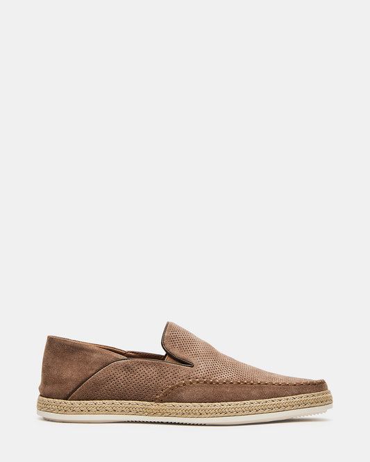 Steve Madden CAYDENN Tobacco Suede Slip-On Espadrille Men's Casual Loafer