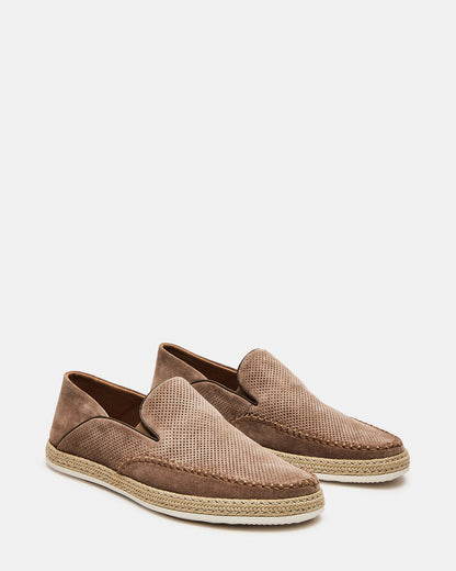 Steve Madden CAYDENN Tobacco Suede Slip-On Espadrille Men's Casual Loafer