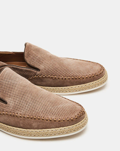 Steve Madden CAYDENN Tobacco Suede Slip-On Espadrille Men's Casual Loafer
