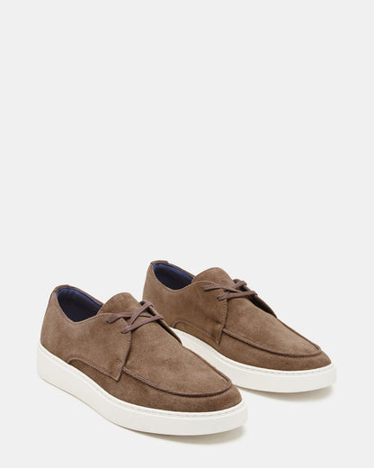Steve Madden FRANKK Cognac Suede Lace-Up Men's Casual Shoe